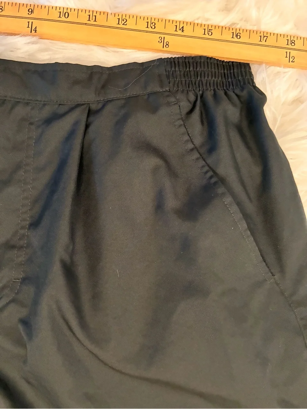Vintage Nike Challenge Court Tennis Shorts XL Black Embr Swoosh & Pocket Logo